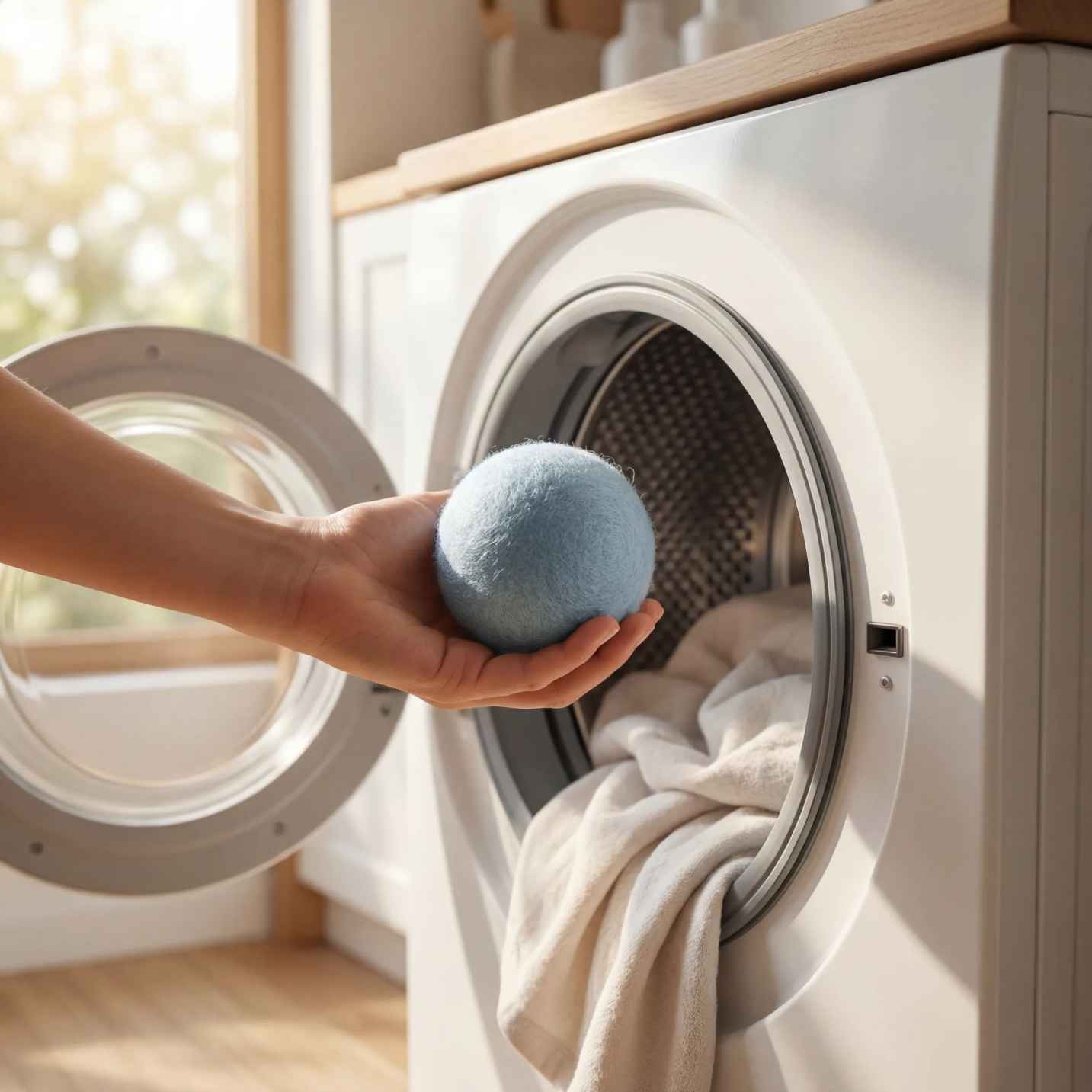 Happy Ripples wool dryer balls for reusable natural laundry care