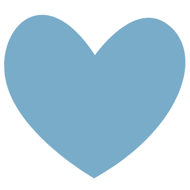 Happy Ripples blue heart shape graphic on transparent background for gentle care website design and brand styling