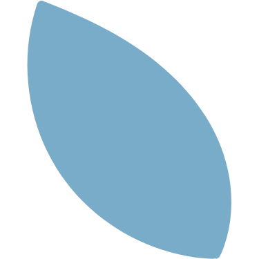 Happy Ripples blue leaf shape graphic on transparent background for website design and brand styling