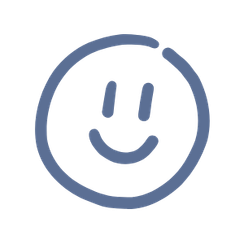 Happy Ripples smile circle icon on transparent background for friendly website design and brand styling