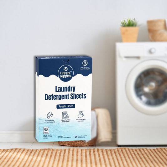 Himalayan salt detergent sheets for zero-waste laundry
